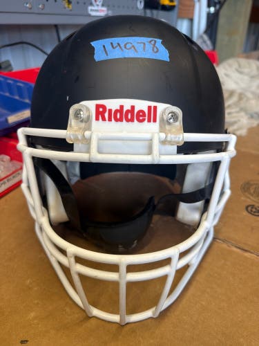 USED RIDDELL SPEED ICON ADULT HELMET - LARGE - FLAT BLACK
