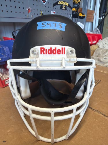 USED RIDDELL SPEED ICON ADULT HELMET - LARGE - FLAT BLACK