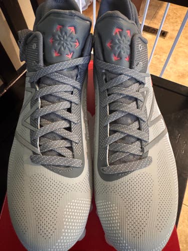 New Balance FreezeLX v4 Lacrosse Cleats - Men's Size 10 (Grey/White) NIB