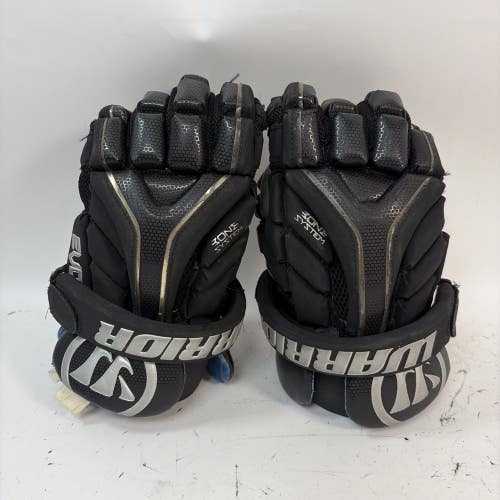 Warrior Evo Bone System Lacrosse Gloves, Black, Medium