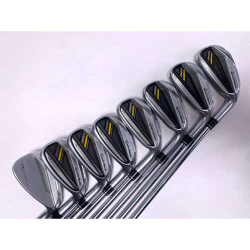 TaylorMade RocketBladez Iron Set 4-PW+AW RocketFuel 85g Stiff Steel Mens RH