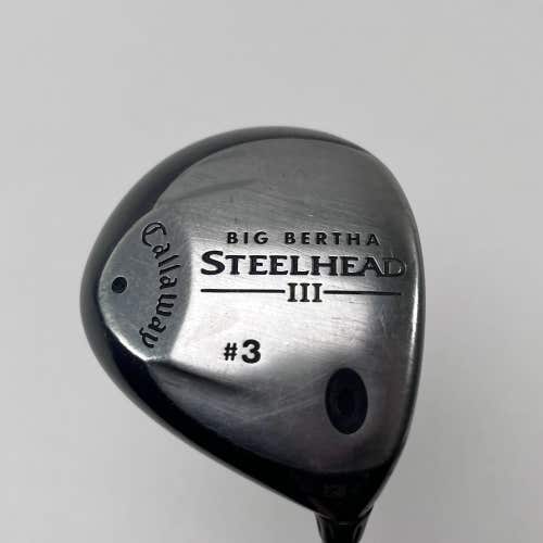 Callaway Steelhead III 3 Fairway Wood 15* System III Firm RH Midsize Grip