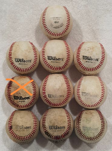 Wilson Baseballs 9 pack (Used)