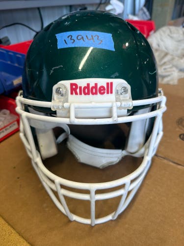 USED RIDDELL SPEED ICON ADULT HELMET - LARGE - FOREST GREEN METALLIC