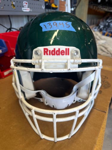 USED RIDDELL SPEED ICON ADULT HELMET - LARGE - FOREST GREEN METALLIC
