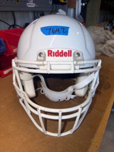 USED RIDDELL SPEED ICON ADULT HELMET - MEDIUM - WHITE METALLIC