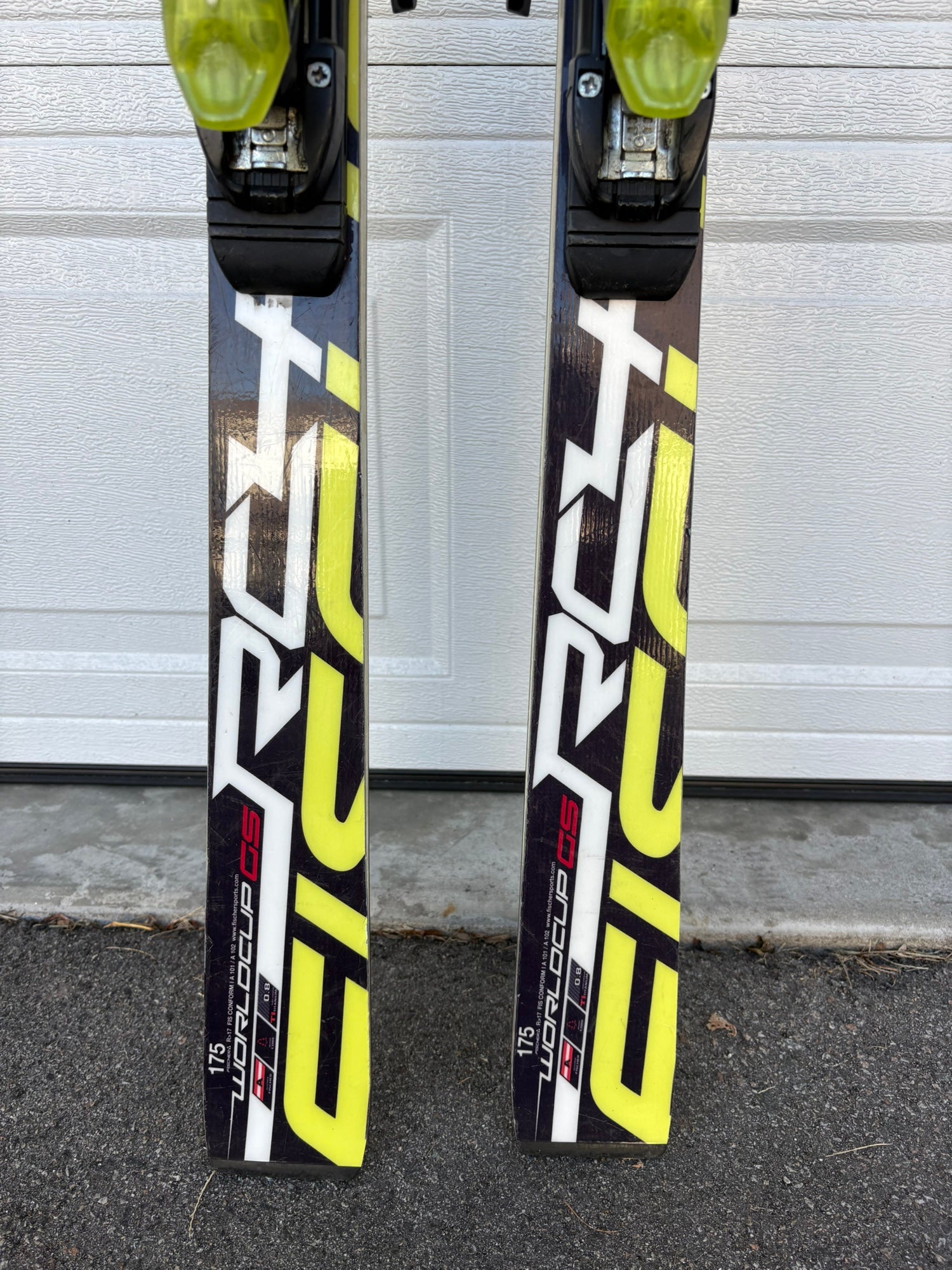 Fischer 175 cm Racing RC4 WC RC Skis With Bindings Max Din 12