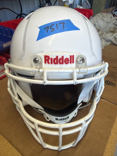 USED RIDDELL SPEED ICON ADULT HELMET - SMALL - WHITE METALLIC