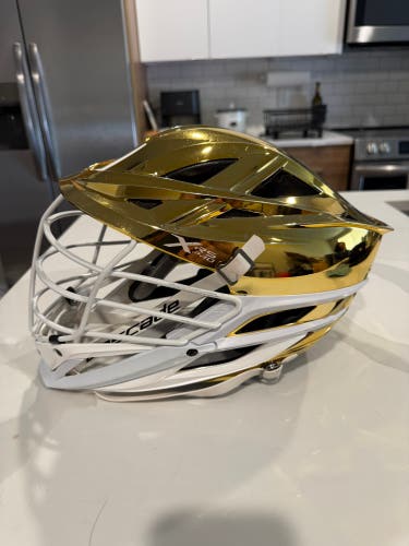 Chrome Gold, White Mask Cascade XRS Pro Helmet - Used Like New