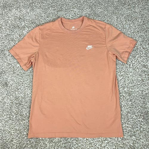 Nike Shirt Mens Large Orange The Nike Tee Embroidered Swoosh Casual Tee T Club