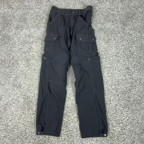 Kuhl Pants Mens 28x32 Black Stealth Renegade Convertible Cargo Hiking Trail Gorp