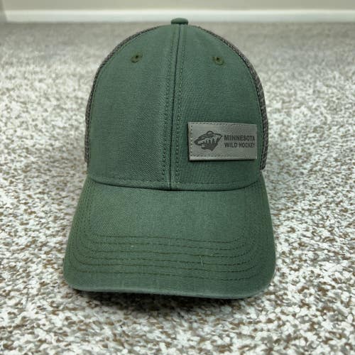 Minnesota Wild Hat Cap Snap Back Mens One Size Green NHL Hockey Legacy Trucker