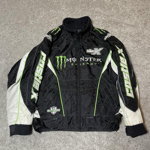 Castle X Monster Energy #68 Hibbert Racing Jacket Black Green Mens Size XS Rare