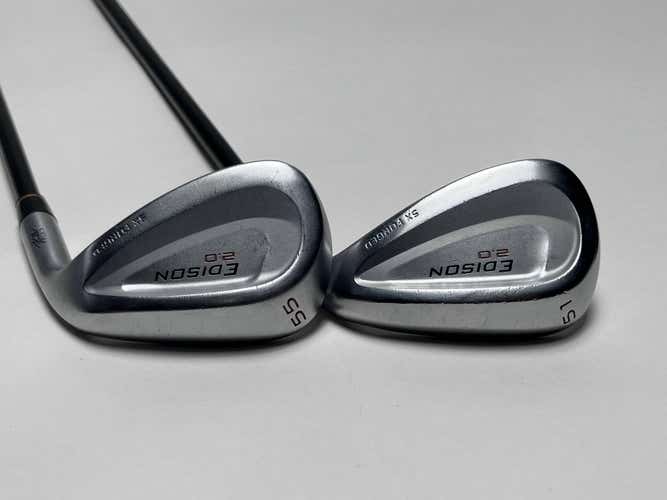 Edison 2 Wedge Set 51* 55* KBS PGI 50 Senior Graphite Mens RH Midsize Grips