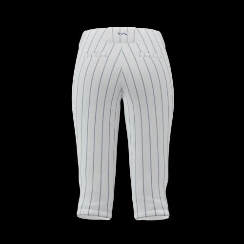 White Women's Size 28 Adult Boombah Game Pants (New) White/Navy Pinstripes