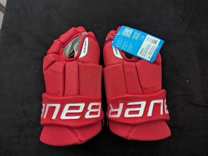 New Bauer Vapor Team Pro Gloves 14" Red