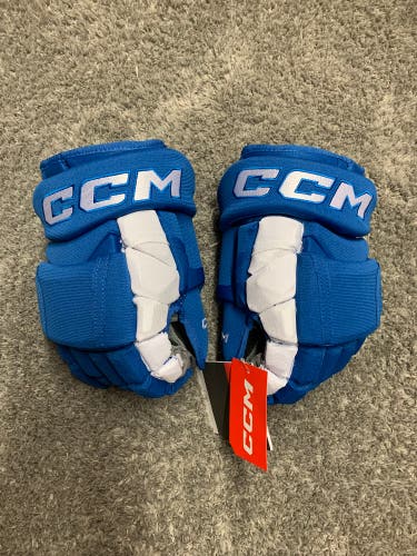 CCM HG12 Gloves 15" Pro Stock Hockey Avalanche/Nordiques - Blue/White