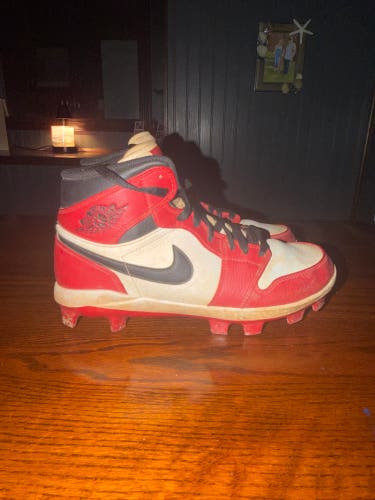 Red Men's Size M 8.0 (W 9.0) Air Jordan High Top Molded Cleats (Used)