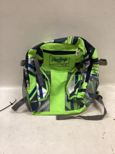 Used Rawlings BACK PACK BB/SB Player Backpack Optic Yellow 11725-S000508492