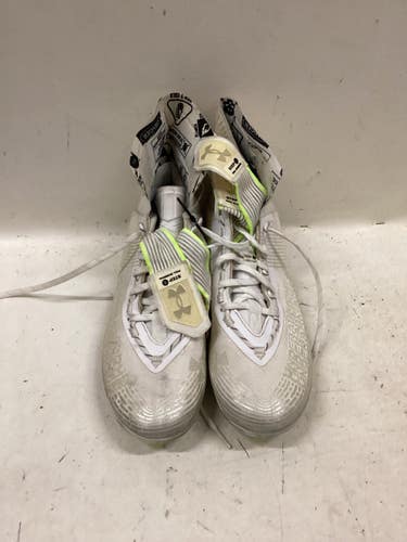 Used Under Armour LAX Cleats Mens White Senior 11.5 11725-S000507877