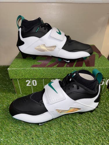 Size 11.5 Nike Air Diamond Turf 93 TD Black White Deion Sanders Football Cleats