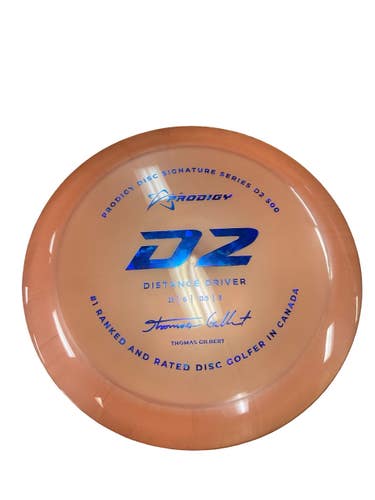 Used Prodigy D2 Disc Golf Driver Orange 11859-S000033922