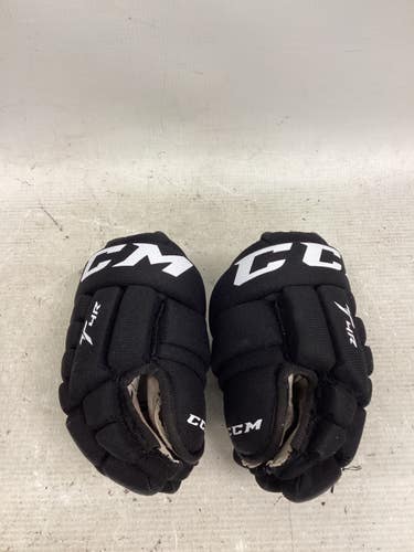 Used CCM T4R GLOVES Youth Gloves Black 8" 11851-S000053082