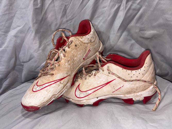 White Kid's 6.5Y (Big Kids / Youth) Nike Hyperdiamond 4 Elite Molded Cleats (Used)