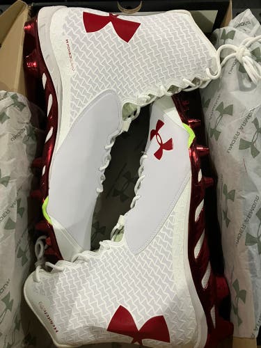 M 16.0 (W 17.0) Under Armour Spine Brawler MC W - White/Red (New)