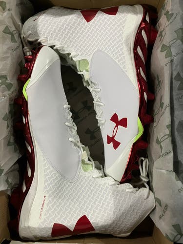 M 15.0 (W 16.0) Under Armour Spine Brawler MC W - White/Red (New)