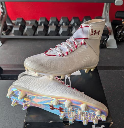 M 12.5 (W 13.5) Under Armour MC Highlight - White (New)