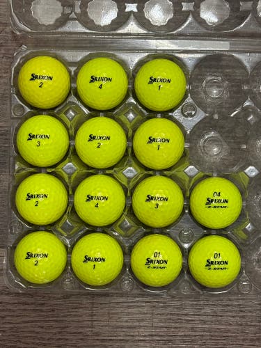 14 Srixon Z-Star Yellow Golf Balls - 5A/4A Condition