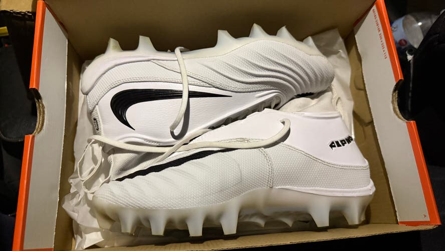 Men's Size M 8.5 (W 9.5) Nike Alpha Menace Pro Mid Top Molded Cleats (New)