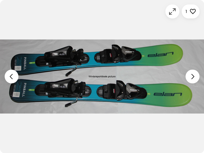 NEW 2027 Elan 70cm Pinball Kids skis with EL 4.5 GW size adjustable Bindings set
