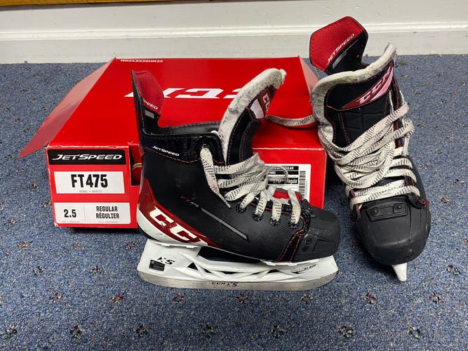 CCM JetSpeed FT475 Hockey Skates - Junior Size 2.5 - Regular Width (Used)