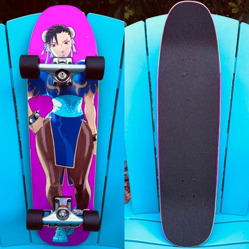 HUF VS STREET FIGHTER CHUN-LI COMPLETE SKATEBOARD 8.5” INDEPENDENT HOLLOW TRUCKS