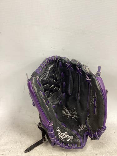 Used Rawlings HIGHLIGHT SERIES BB/SB Glove RH Throw Black And Purple 11" 11851-S000053051