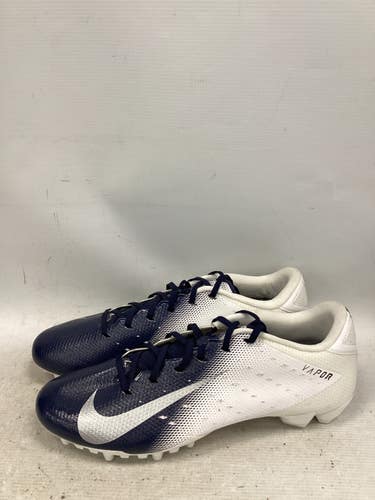 Used Nike VAPOR LAX Cleats Mens White And Navy Blue Senior 15 11851-S000052971