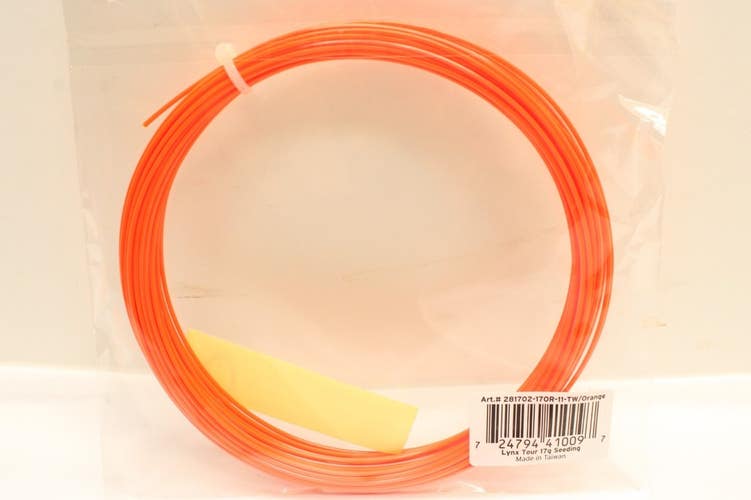 1 SET: HEAD LYNX TOUR 17 (1.25) ORANGE CO-POLY TENNIS STRING DEMO PACKAGE
