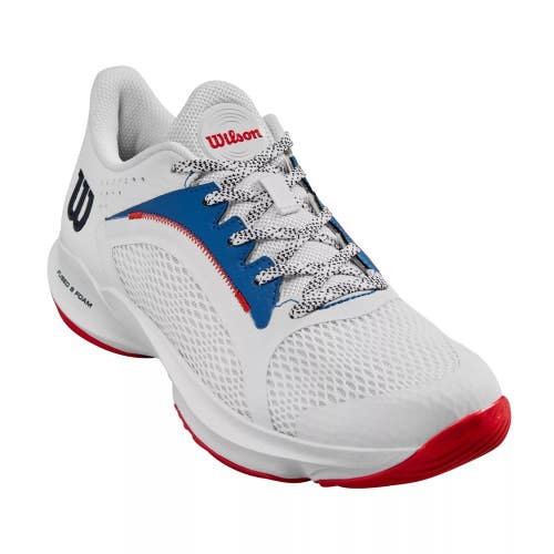 *NIB* WOMEN'S WILSON HURAKN 2.0 PADEL SHOES (WHITE/DEJAVU BLUE/RED) SZ 8