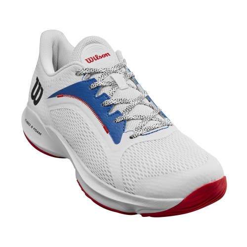 *NIB* WILSON HURAKN 2.0 MEN'S PADEL SHOES (WHITE/DEJAVU BLUE/RED) SZ 9.5