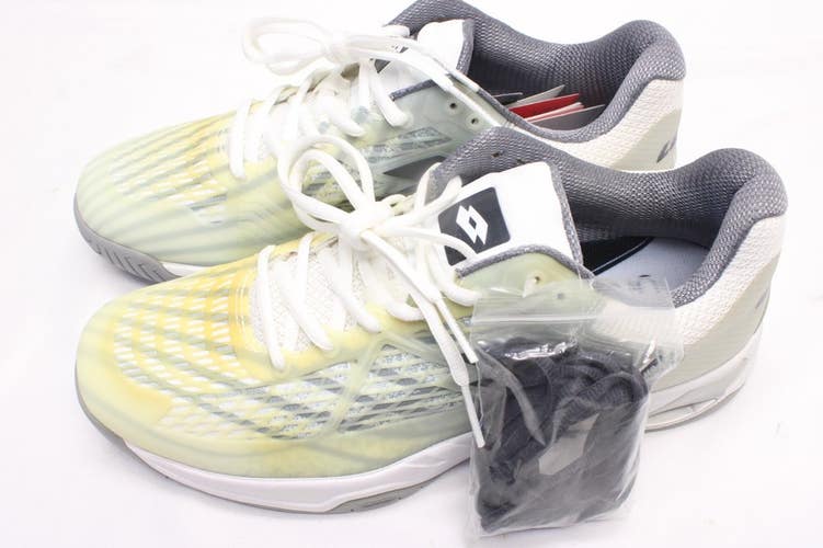 *READ* MEN'S LOTTO MIRAGE 100 SPEED TENNIS SHOES (WHT/SILVER) SZ 10