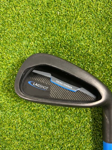 Lag Shot 7 Iron Golf Swing Trainer RH Blue Flexible Shaft Training Aid