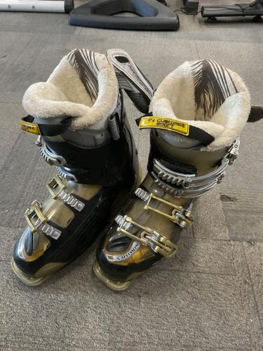 Used Salomon ENERGY ZEN 85 Womens DH Ski Boot Gold 255 MP - M07.5 - W08.5 11614-S000244675