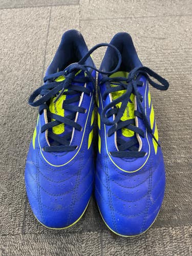 Used Adidas GOLETTO Soccer Cleats Royal Blue And Lime Green Senior 5 11614-S000244665