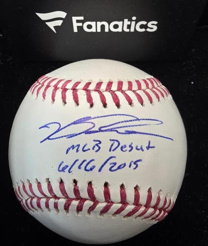 Phillies KYLE SCHWARBER "MLB Debut 6-16-2015" Signed Autograph Baseball FANATICS