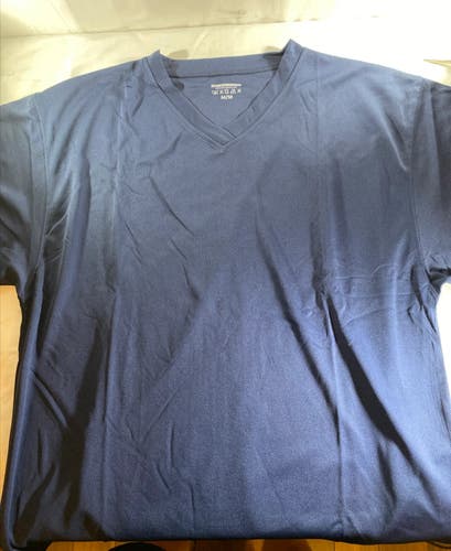 Sher-Wood SW 100 Practice Jersey Navy Senior Medium: Tear in Upper Left Shoulder(New)