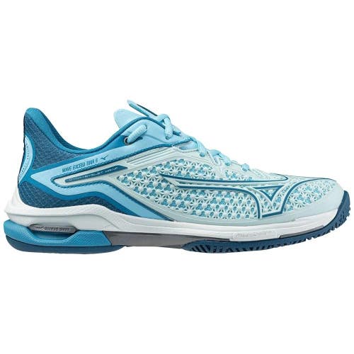 *NIB* WOMEN'S MIZUNO WAVE EXCEED TOUR 6 AC TENNIS SHOES (BLUEGLW/SAXONY) SZ 7.5