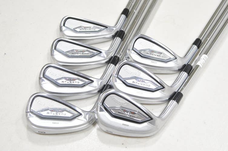 LEFT HANDED Callaway Quantum Max 5-PW,AW Iron Set Regular KBS MAX Steel #227836