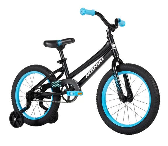 2026 Nishiki 16 Youth Durango Bike Black & Blue Adjustable Seat Post DXS23